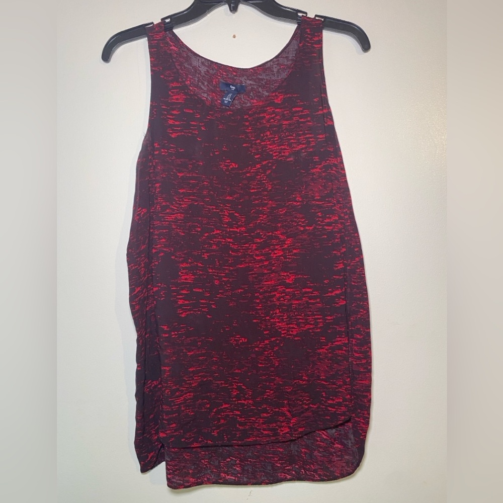 GAP Red and Black Tank Top